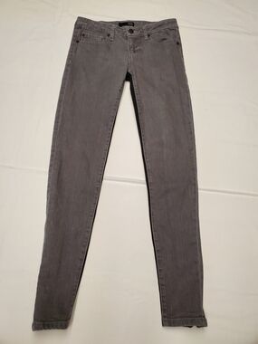 David Kahn Gray Skinny Jeans Size 26 | Colorblock Moto Style Zipper Ankle